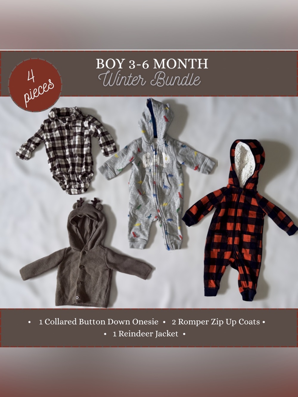 Boy 3–6 Month | Winter Bundle | 4 Pieces